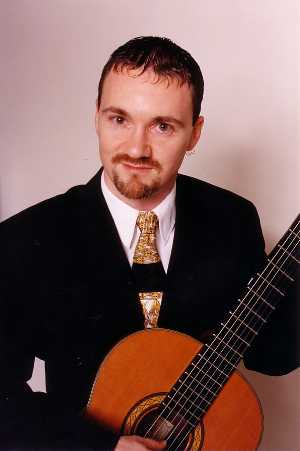Dave Milliken with his Hirade classical guitar